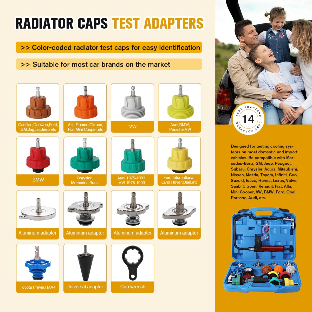 Kit de Prueba de Presión Universal del Radiador Wenzhon y - Imagen 5
