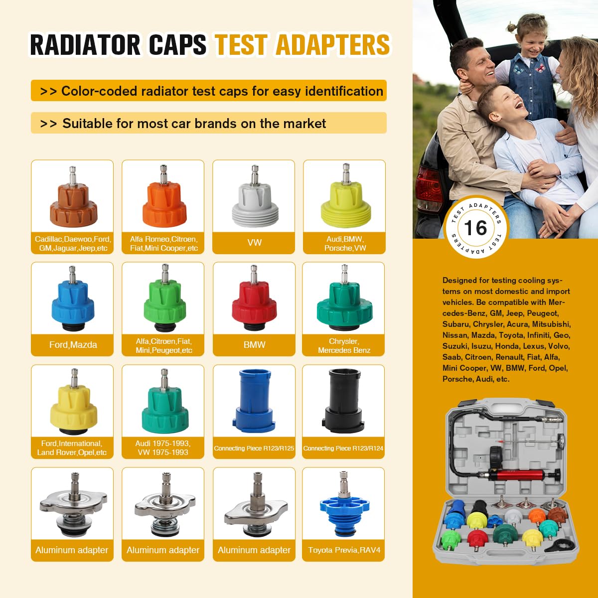 Juego de Pruebas de Presión Universal para Radiador Wenzhon - Imagen 4