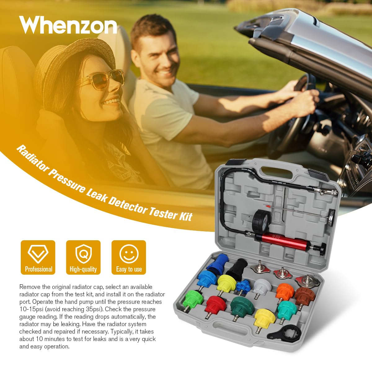 Juego de Pruebas de Presión Universal para Radiador Wenzhon - Imagen 5