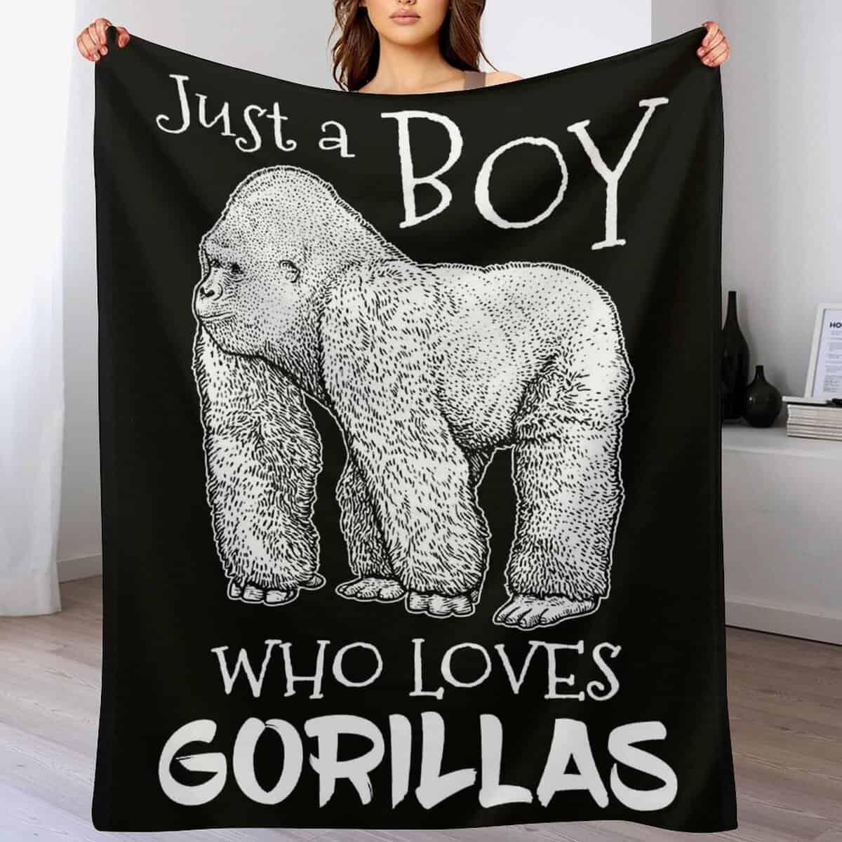 Manta de Lana Gorilas para Niños y Adultos - Suave Cálida - Imagen 3