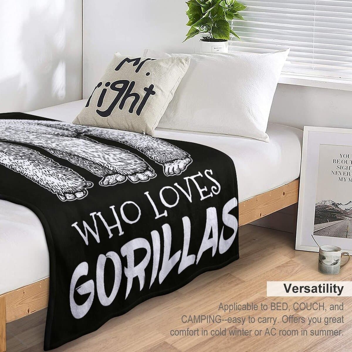 Manta de Lana Gorilas para Niños y Adultos - Suave Cálida - Imagen 8