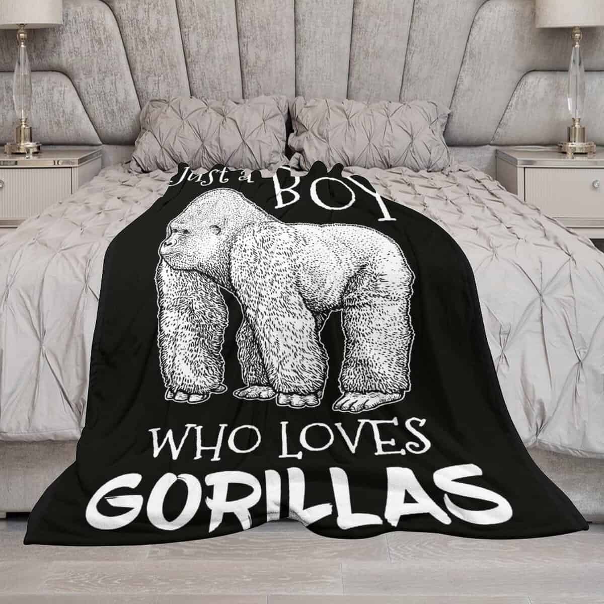 Manta de Lana Gorilas para Niños y Adultos - Suave Cálida - Imagen 6