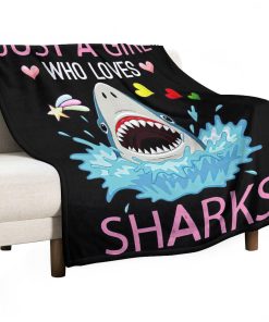 Manta de Tiburones 'Just a Girl Who Love Sharks' Manta