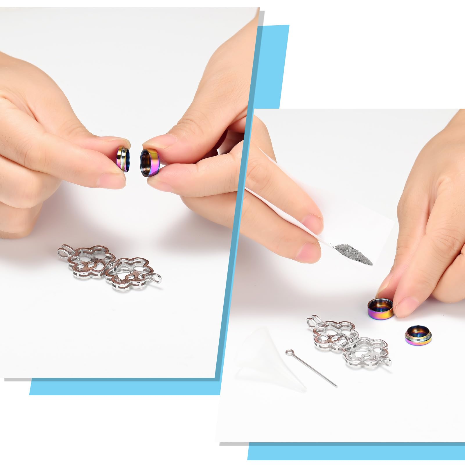 Collar Urna Memorial de Acero Inoxidable para Cenizas de - Imagen 7