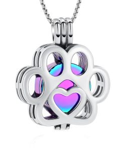 Collar Urna Memorial de Acero Inoxidable para Cenizas de