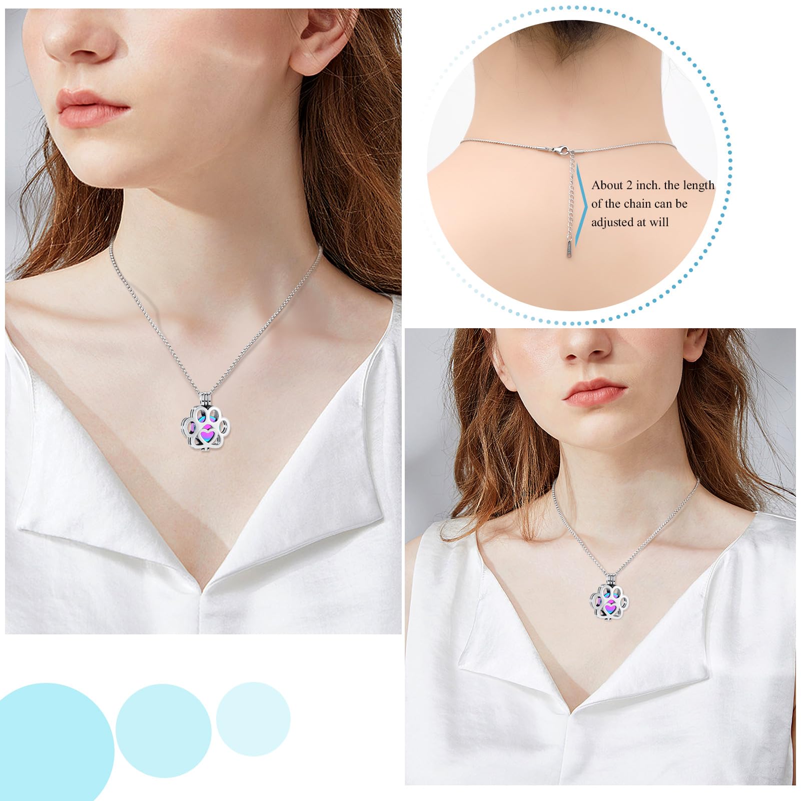 Collar Urna Memorial de Acero Inoxidable para Cenizas de - Imagen 5