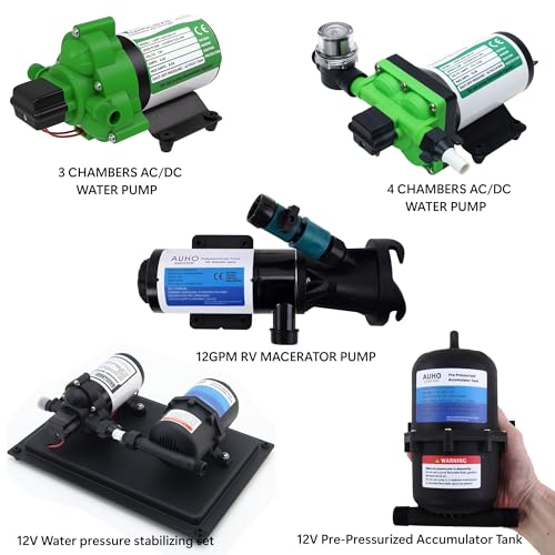 Bomba RV AUHO, Bomba de Presión de Agua RV Autocebante 12V - Imagen 8