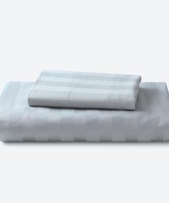 Juego de sábana ajustable Zaizaihome de 600 -Rayas Gris