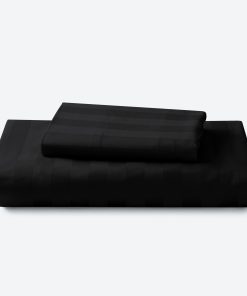 Juego de Sábana Ajustable Zaizaihome de 600 -Negro a Rayas