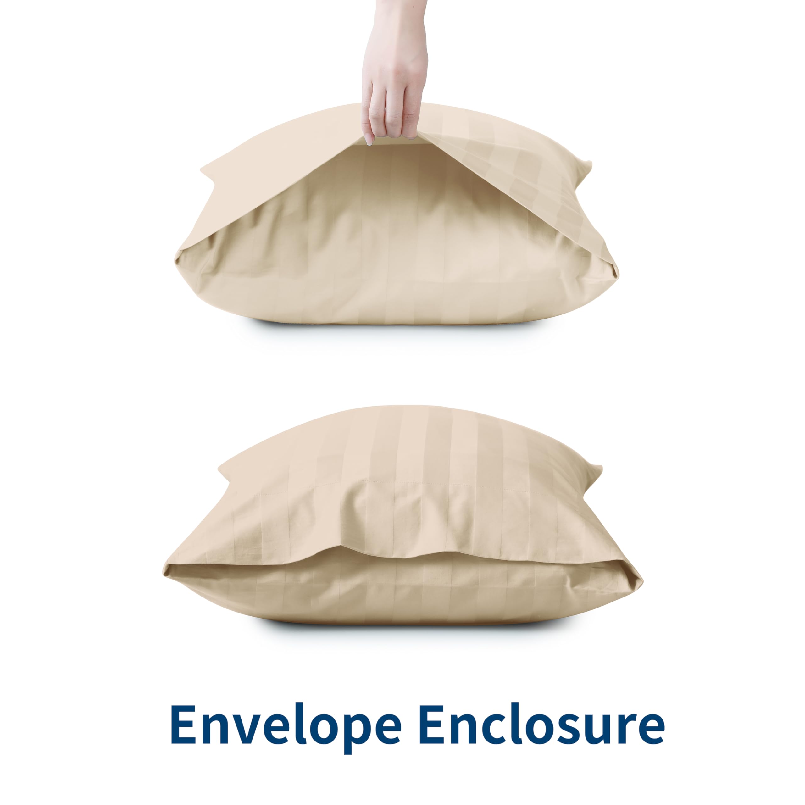 Juego de sábana ajustable Zaizaihome de 600 hilos, tamaño - Imagen 9