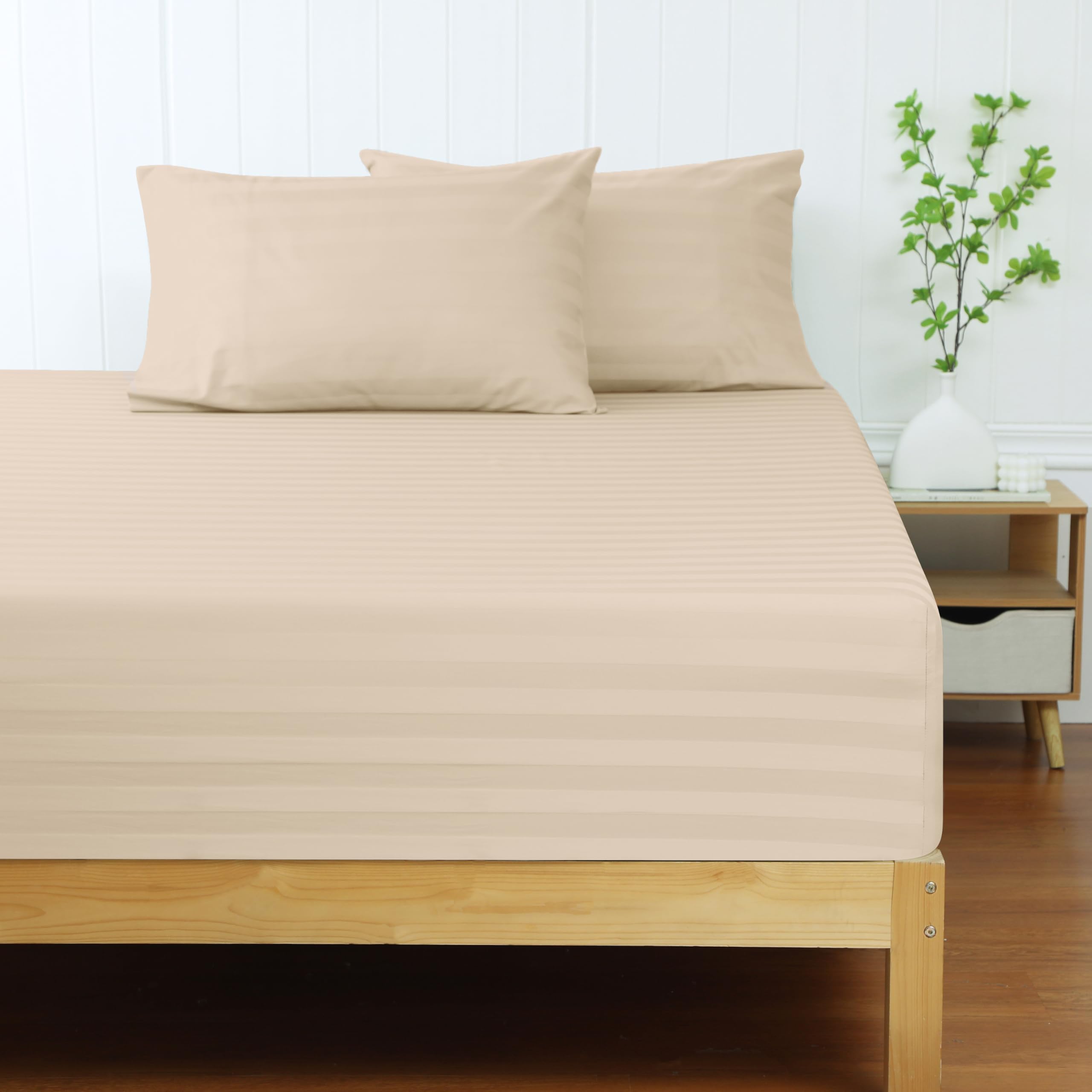 Juego de sábana ajustable Zaizaihome de 600 hilos, tamaño - Imagen 7