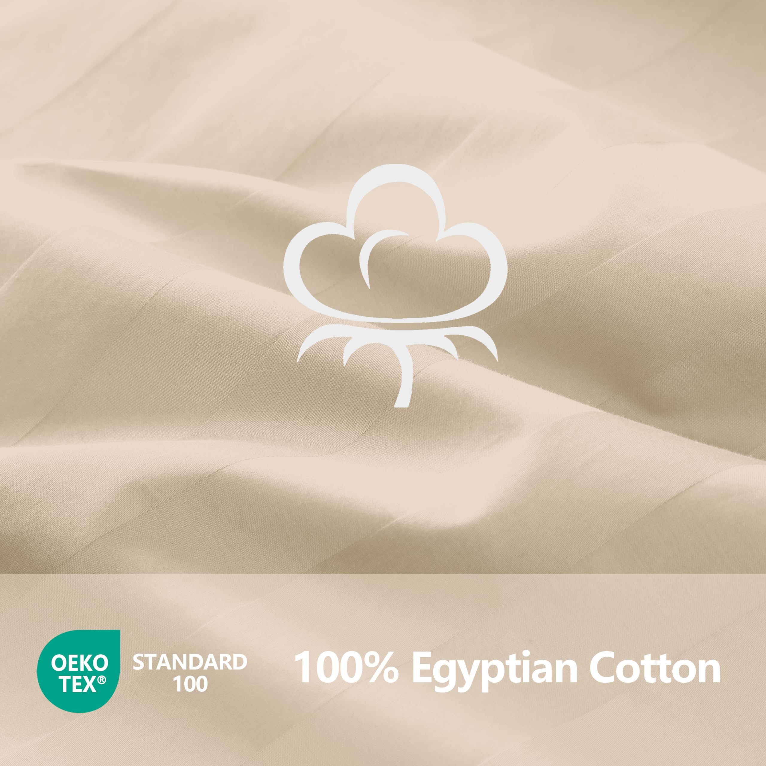 Juego de sábana ajustable Zaizaihome de 600 hilos, tamaño - Imagen 4