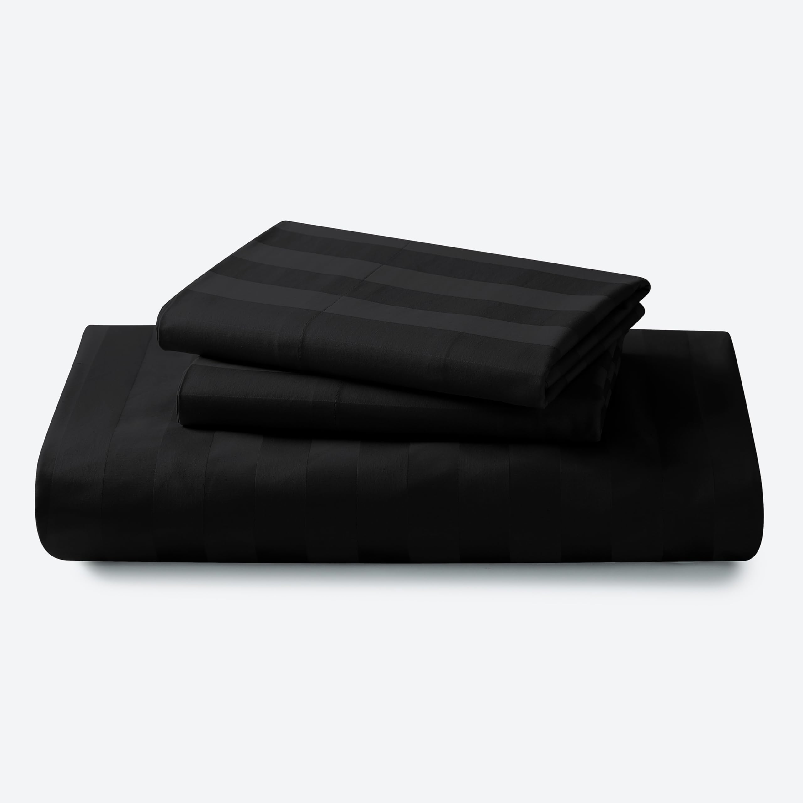 Juego de Sábanas Ajustables Zaizaihome de 600 -Negro a Rayas