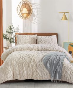 Juego de edredón king Style Quarters - 3 piezas Beige