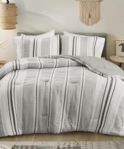 Juego de edredón de granja moderna Hyde Lane - -Gris