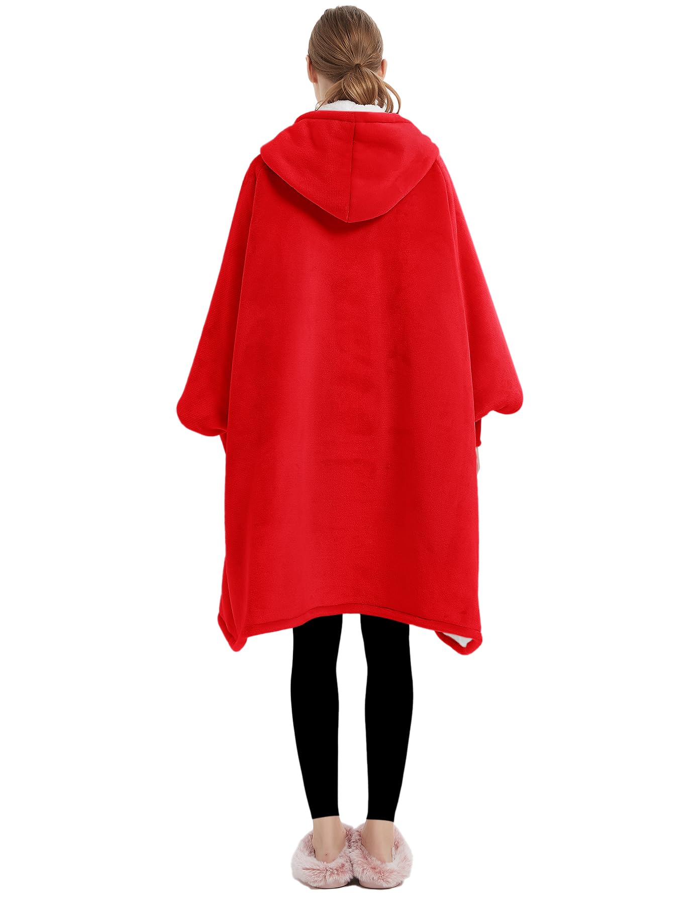 Manta con Capucha Grande para Mujer, Dos Capas de Suave - Imagen 3