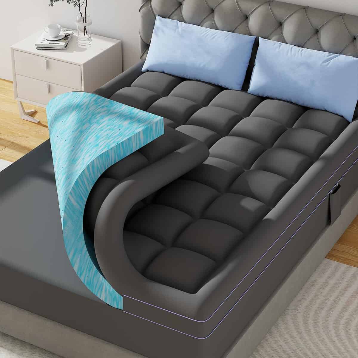 ABENE Colchón Viscoelástico Topper de 3 Pulgadas de Doble