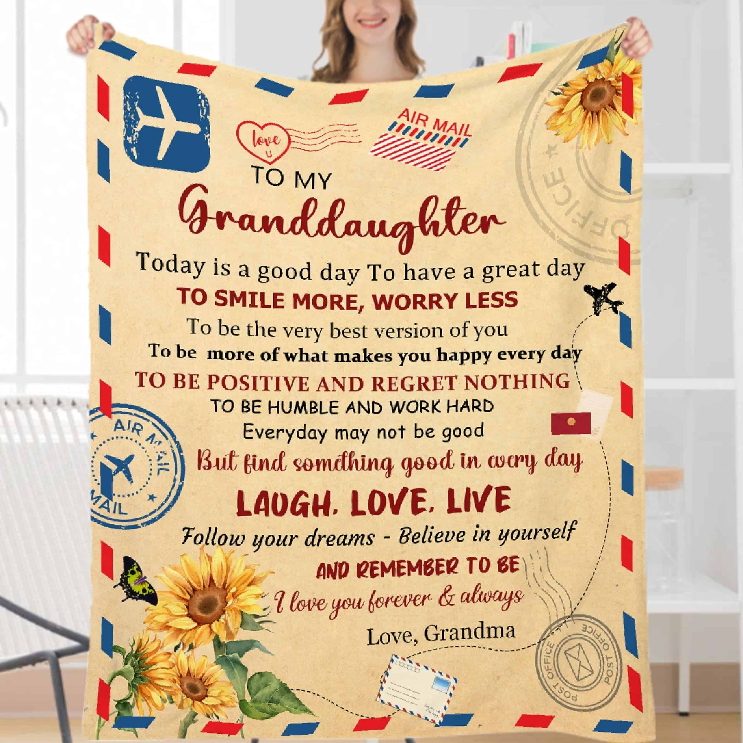 Manta para Mi Nieta Regalo de Abuela Regalos de Cumpleaños