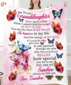 Manta para mi Nieta Mariposa Rosa Regalos para Nieta de la