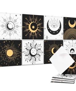 8 Pack Paneles Acústicos de Arte Absorbentes de Sonido,