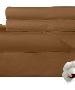 Juego de sábanas de 300 hilos de 100% algodón de puro