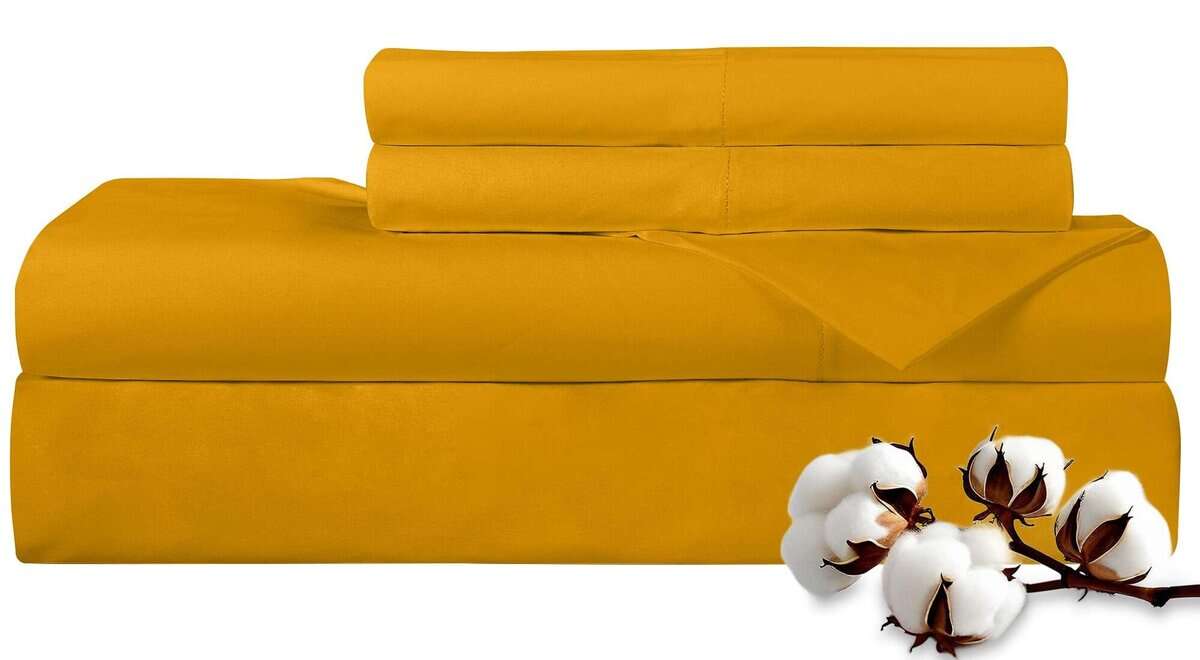 Juego de sábanas de algodón peinado 100% de 300 hilos de la