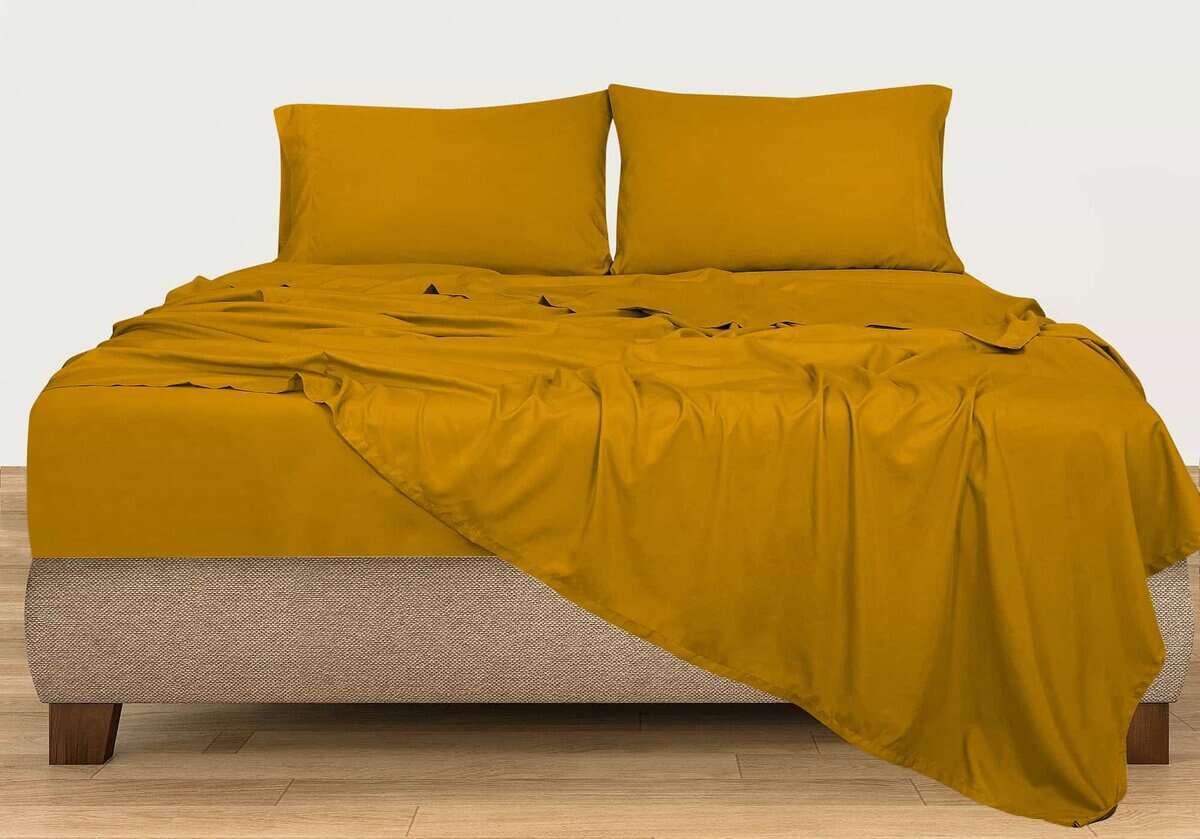 Juego de sábanas de algodón peinado 100% de 300 hilos de la - Imagen 9