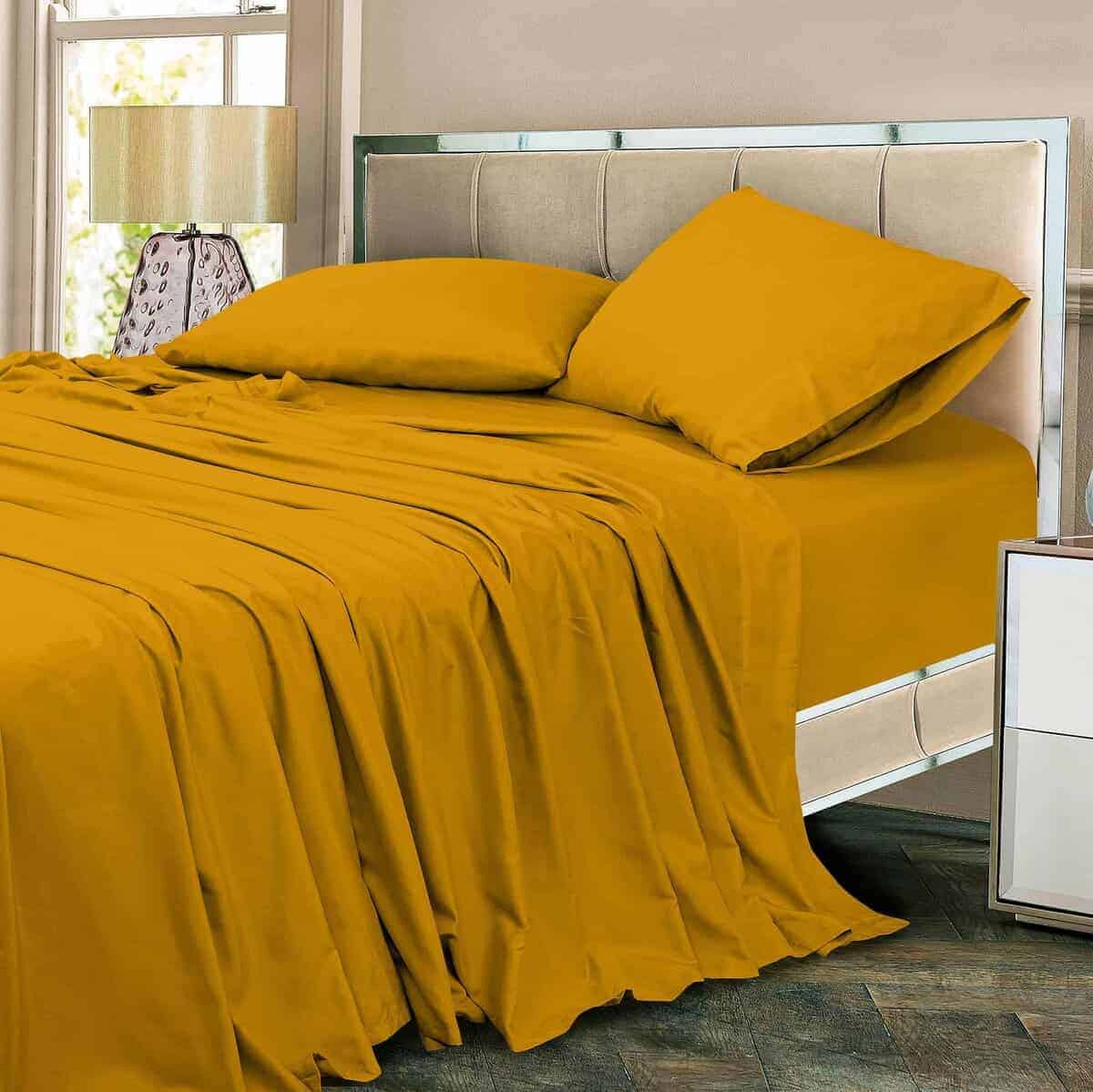 Juego de sábanas de algodón peinado 100% de 300 hilos de la - Imagen 8