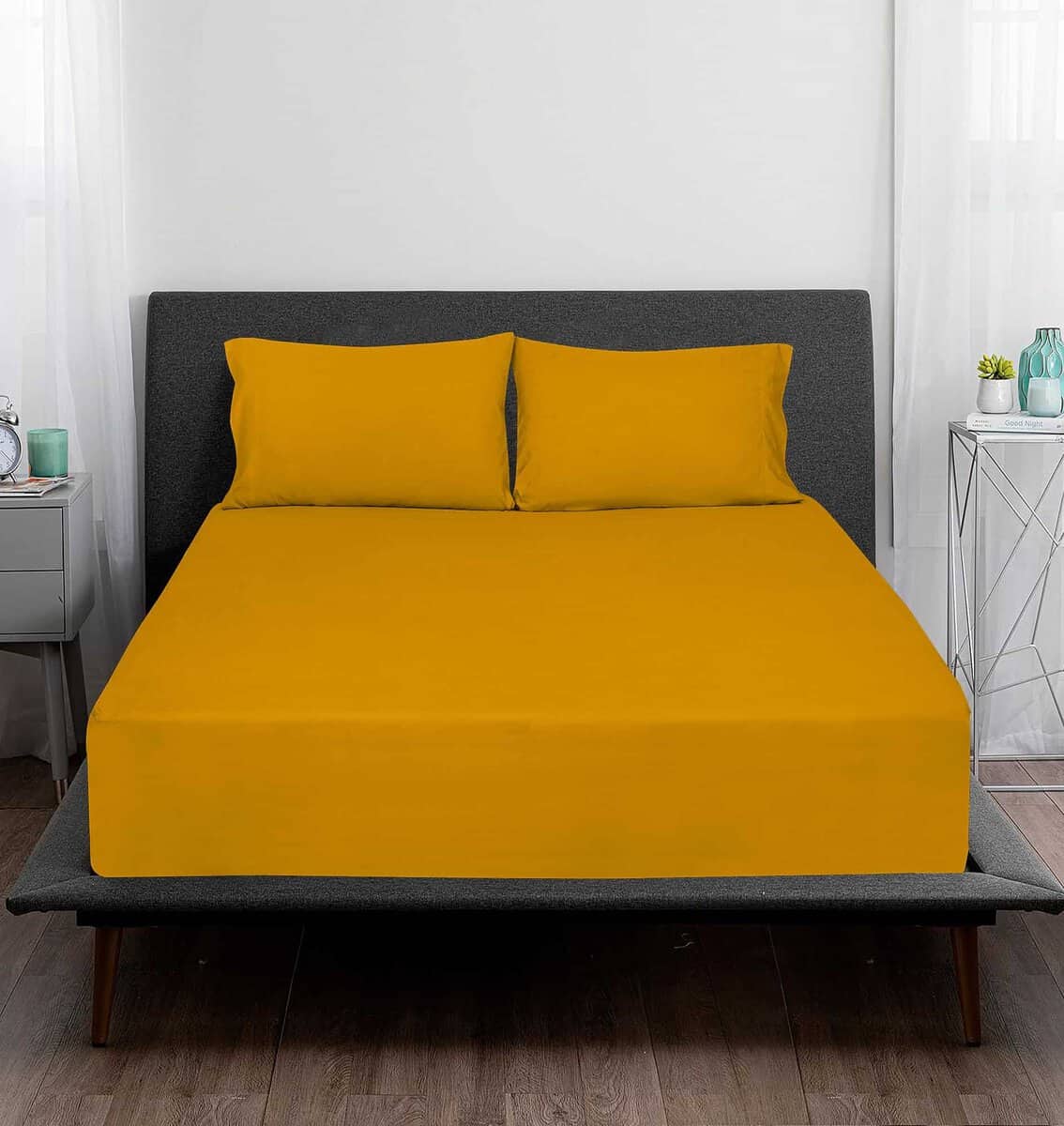 Juego de sábanas de algodón peinado 100% de 300 hilos de la - Imagen 10