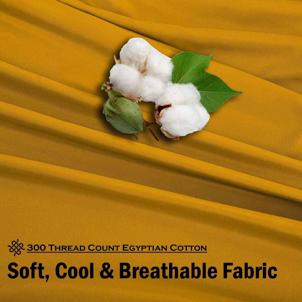 Juego de sábanas de algodón peinado 100% de 300 hilos de la - Imagen 7