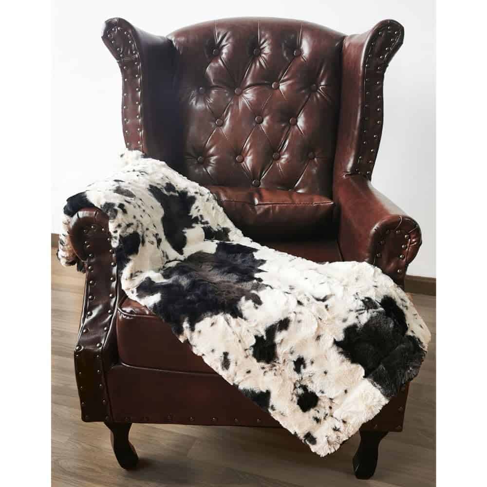 Manta de Piel Sintética de Lujo Two Lumps of Sugar Black