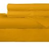 Juego de Sábanas de 300 Hilos 100% Algodón -Amarillo