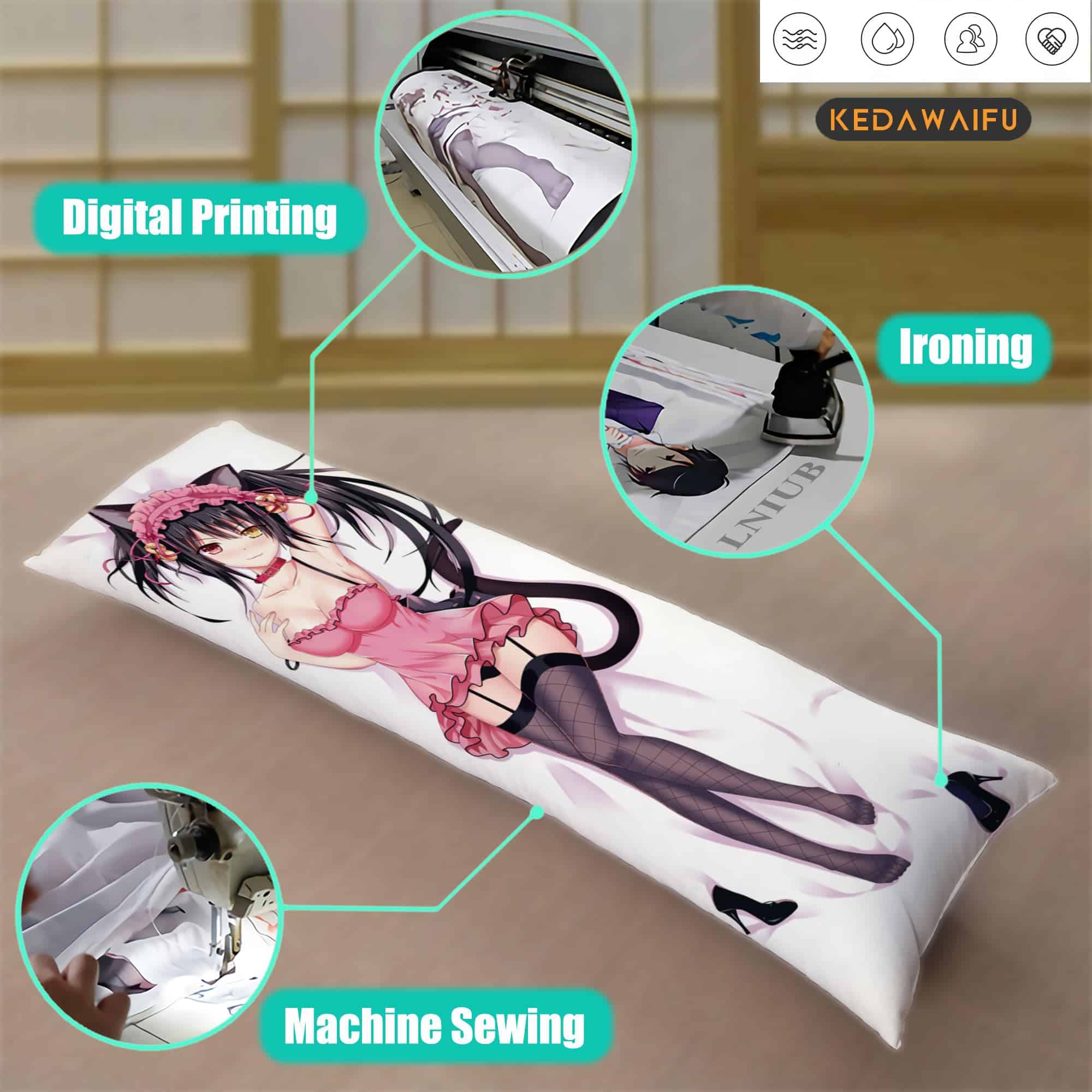 Anime Date A Live Role Tokisaki Kurumi 59"x19" Funda de - Imagen 4