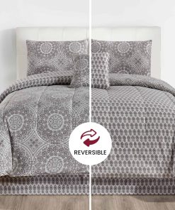 Juego de Edredón Reversible LDC de 4 Piezas para Cama