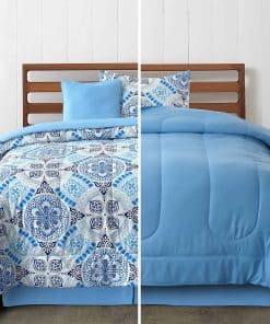 Juego de Edredón Reversible Twin de 4 Piezas, Juego de Ropa