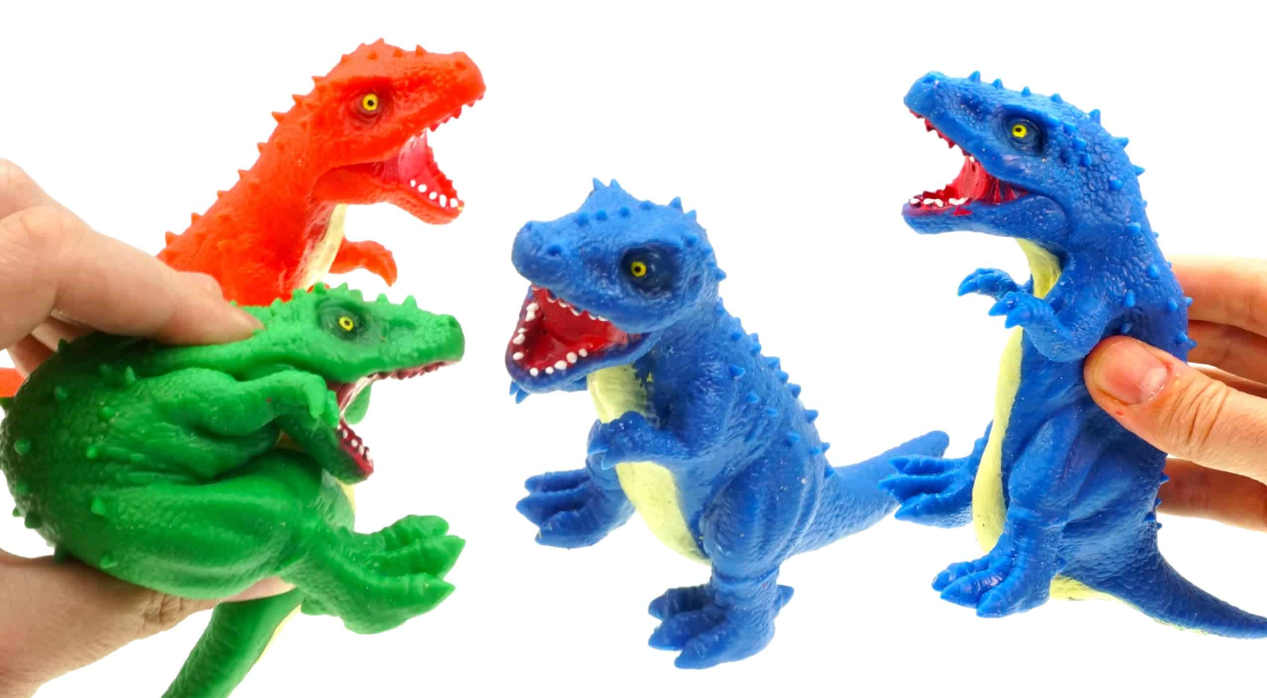 JA-RU Juguetes de Dinosaurios Elásticos y Esponjosos para - Imagen 4