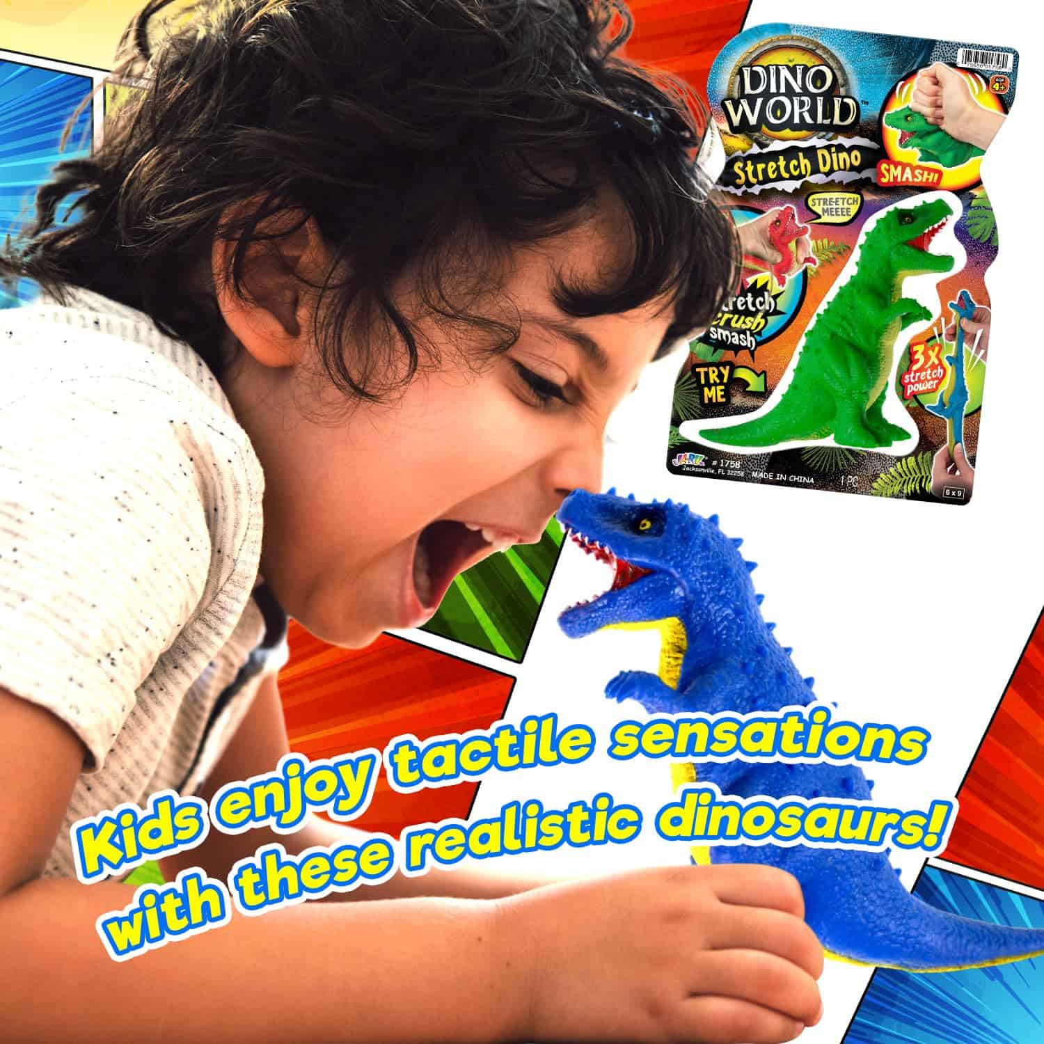 JA-RU Juguetes de Dinosaurios Elásticos y Esponjosos para - Imagen 6