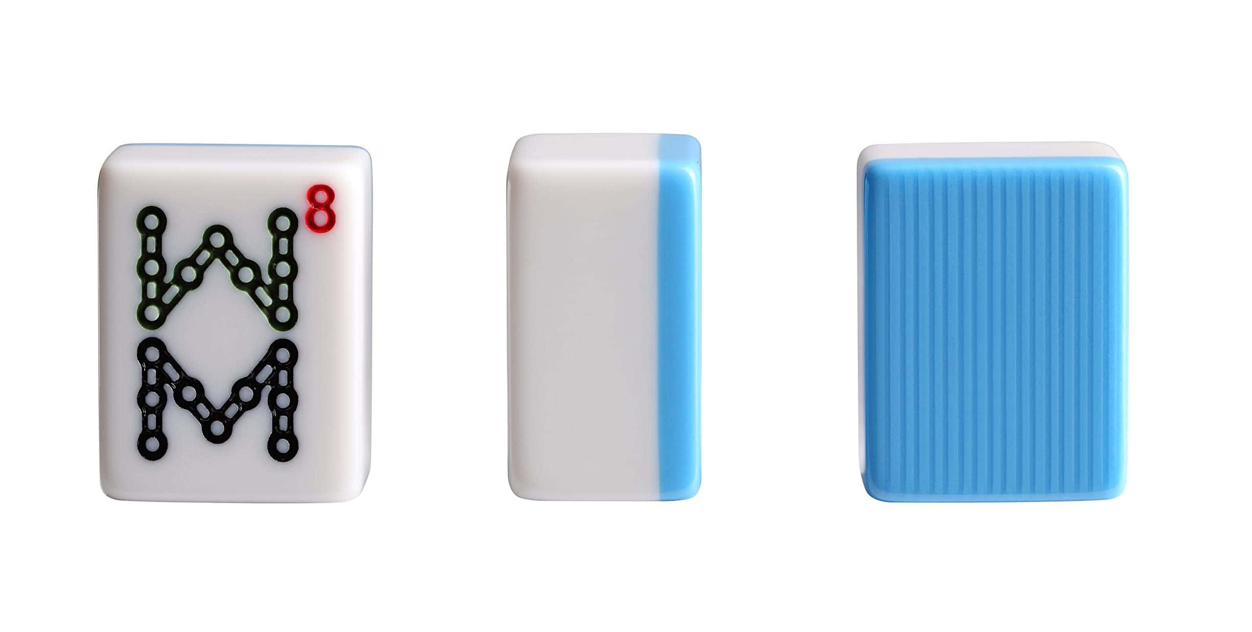 Juego de Mahjong Chino Filipino con 144 Fichas -Azul - Imagen 6