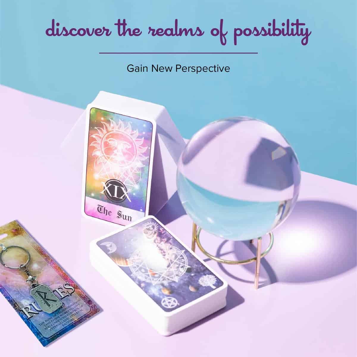 Set de Adivinación Kalan con Cartas de Tarot, Dados de