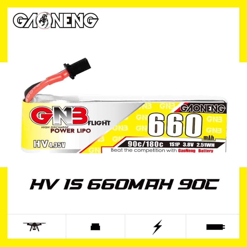 6 baterías LiPo GNB 1S 3.8V HV 660mAh 650mAh 600mAh 90C - Imagen 5