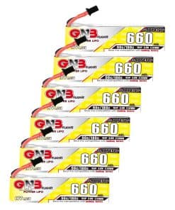 6 baterías LiPo GNB 1S 3.8V HV 660mAh 650mAh 600mAh 90C