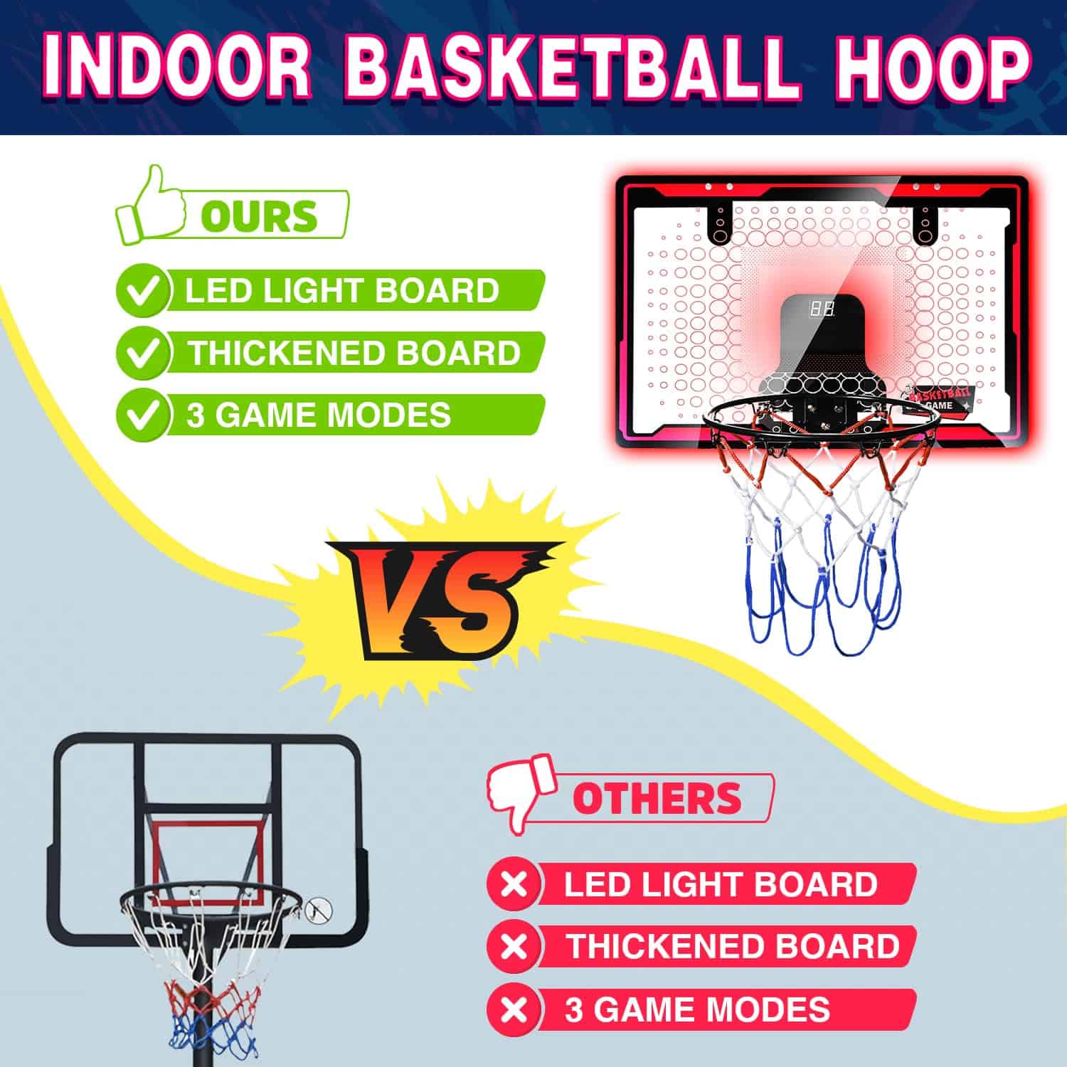 Aro de Baloncesto para Niños VisionKids, Mini Canasta para - Imagen 6