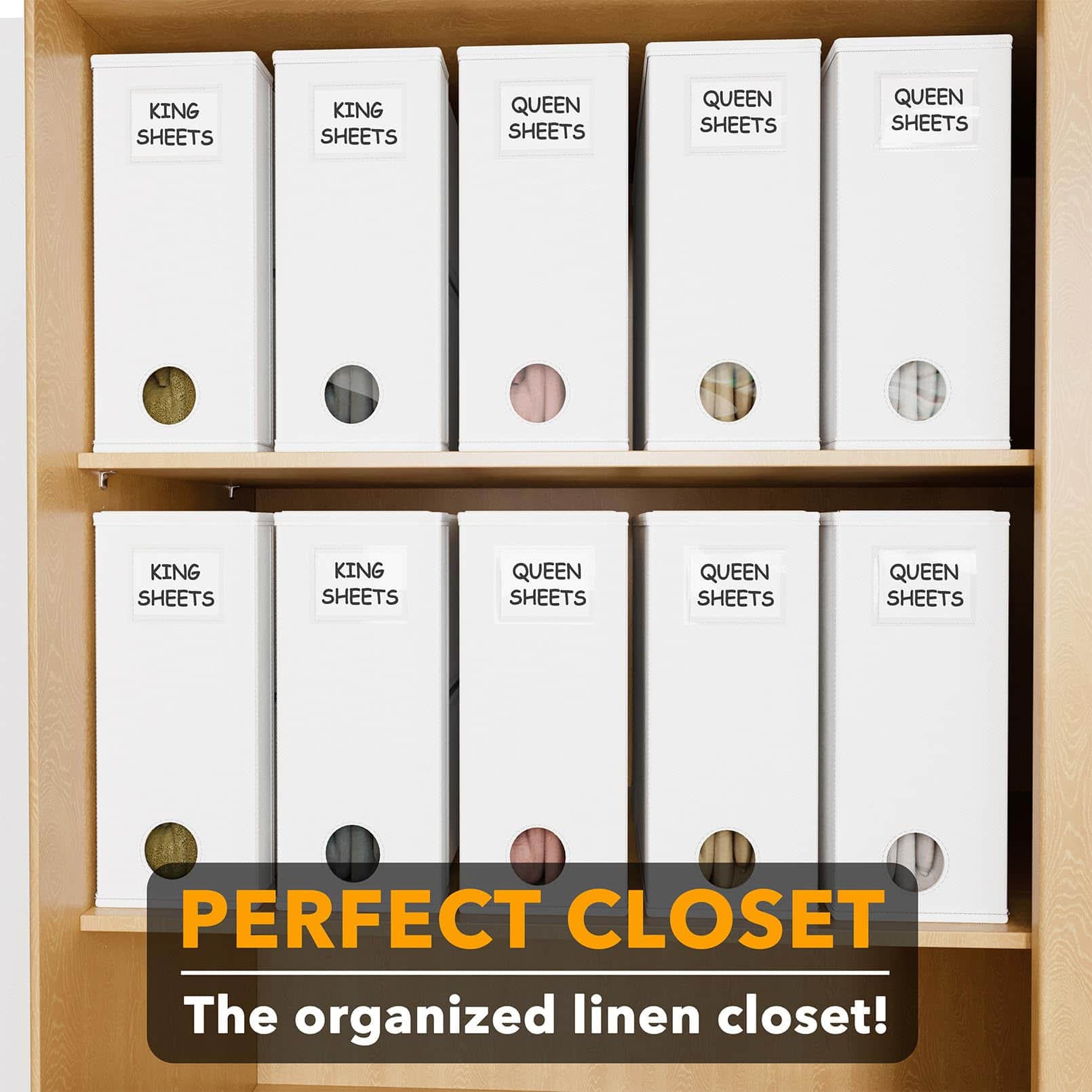 Organizador de Sábanas y Almacenamiento -Blanco - Imagen 6