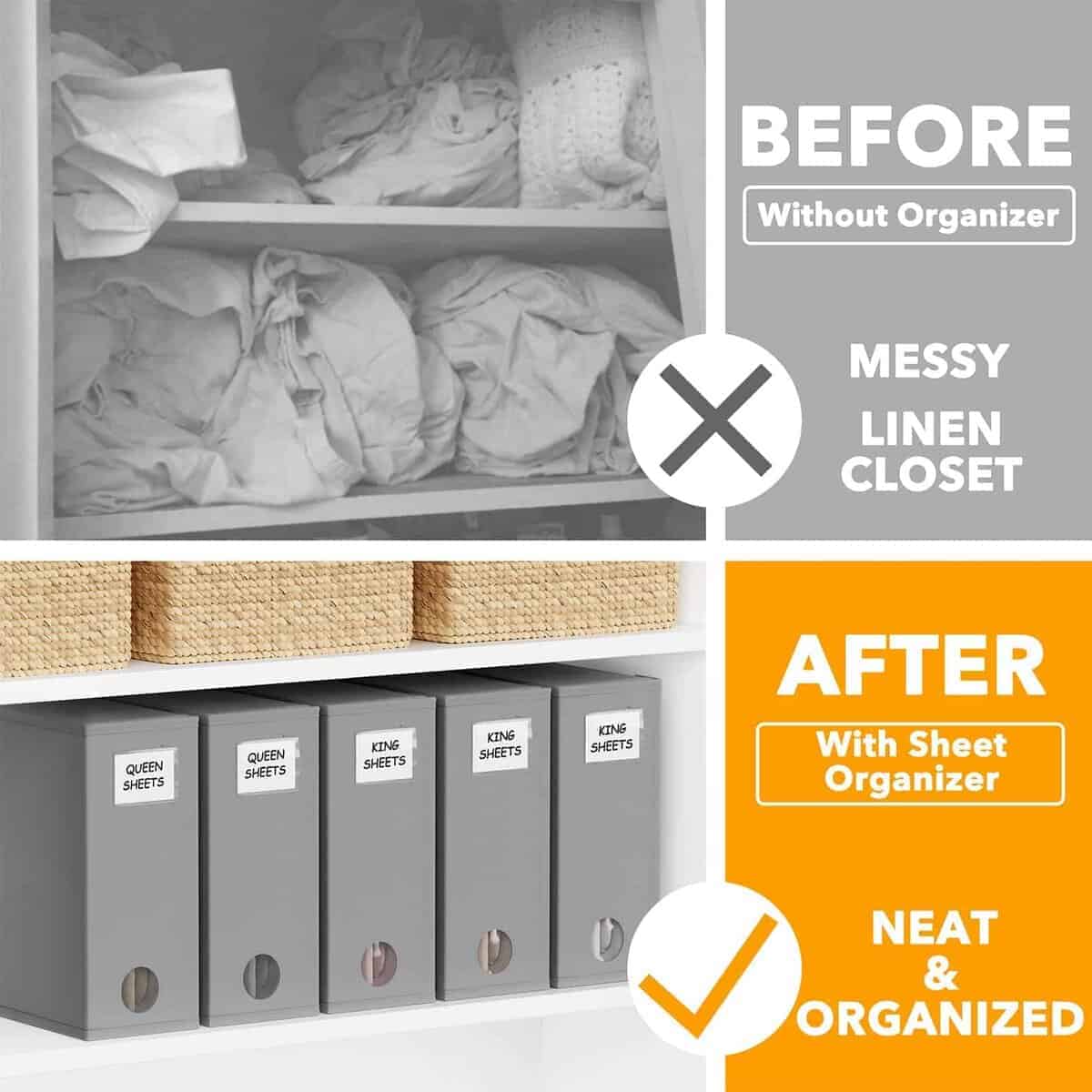 Organizadores y Almacenamiento de 5 Paquetes de Sábanas - Imagen 3