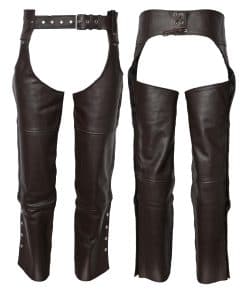 Chaps de Cuero Touch&Torn para Moto Todo Clima, Ajustables