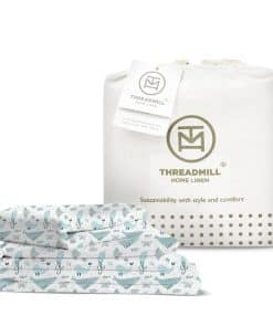 Juego de sábanas de algodón orgánico -Azul Migosprint