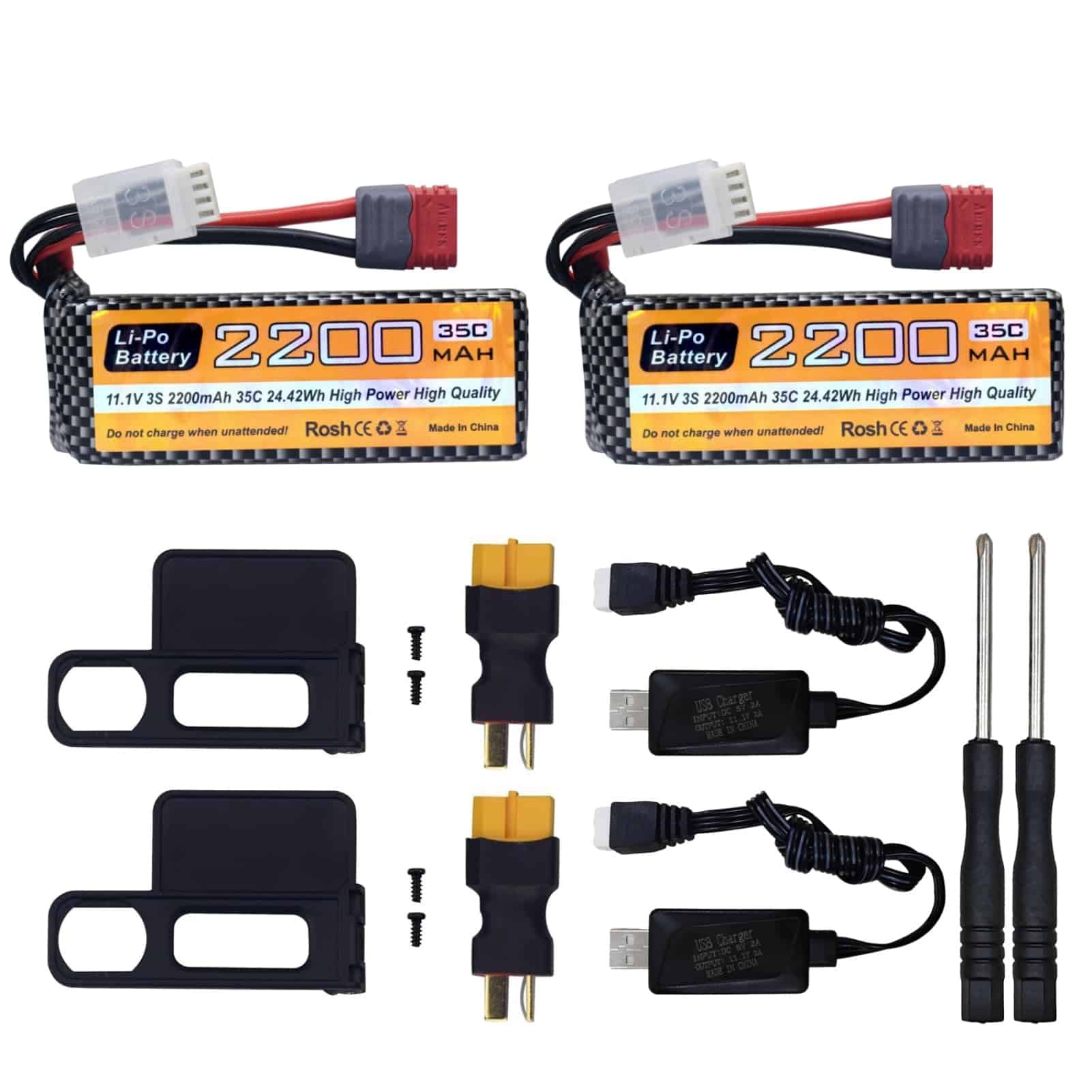 sea jump 2PCS 11.1V 2200mAh 35C 3S Batería de Lipo con
