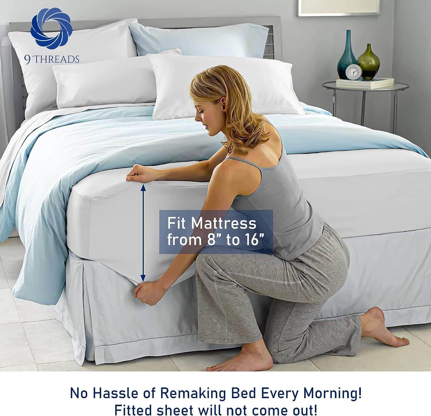 Juego de Sábanas de Algodón Sateen de 600 Hilos Profundos - Imagen 4