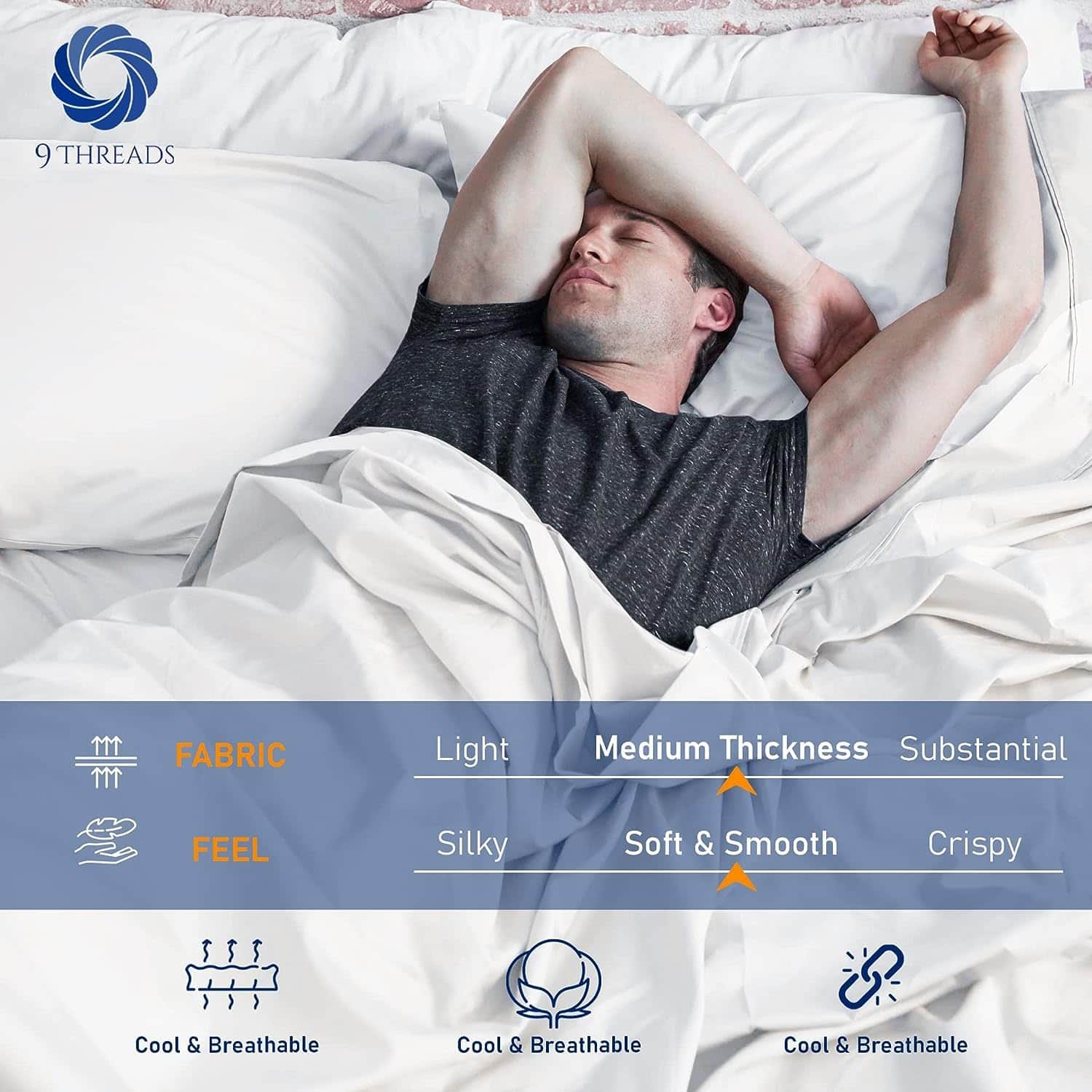 Juego de Sábanas de Algodón Sateen de 600 Hilos Profundos - Imagen 5