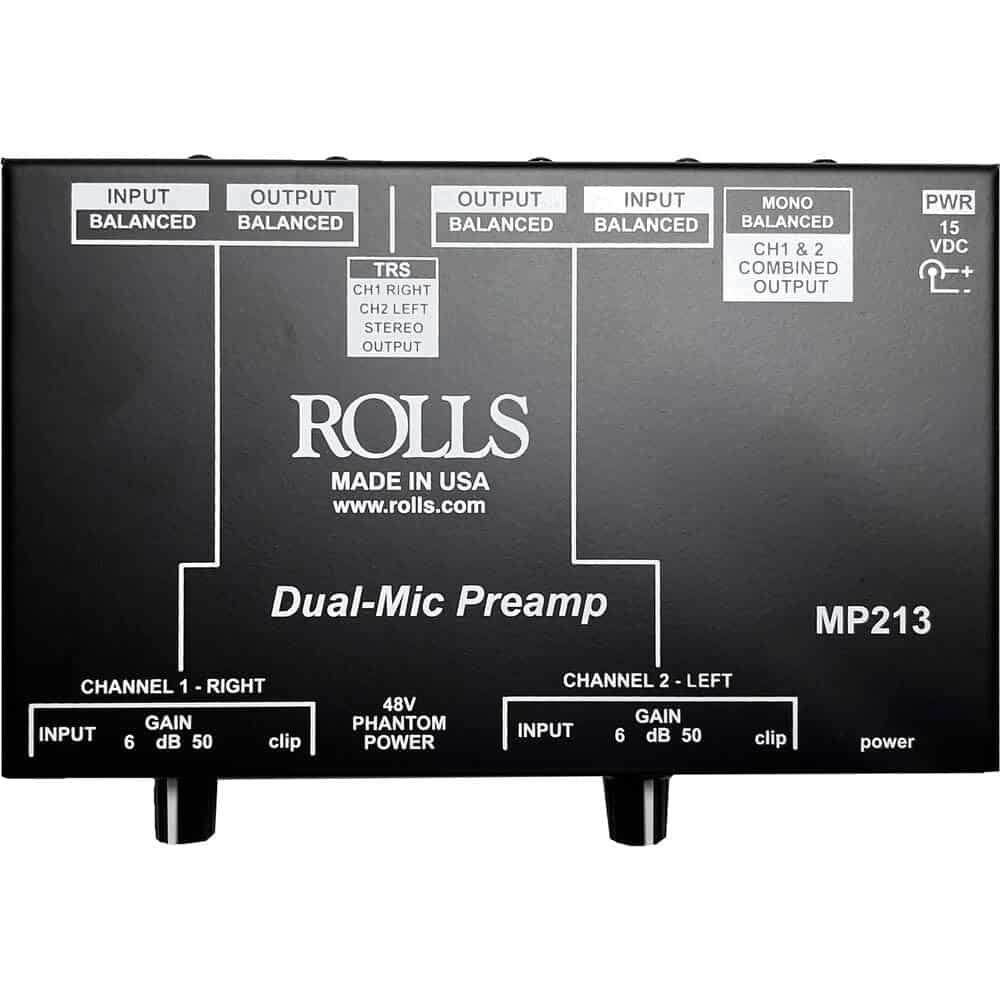 Rolls MP213 Preamplificador de Micrófono de Dos Canales - Imagen 4